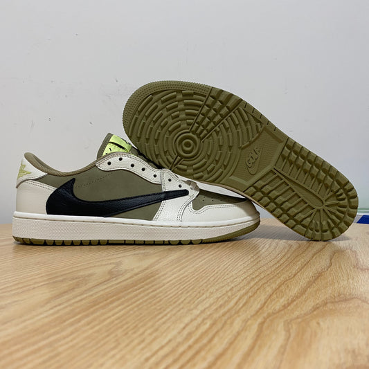 TRAVIS SCOTT X AJ1 LOW GOLF 'NEUTRAL OLIVE'