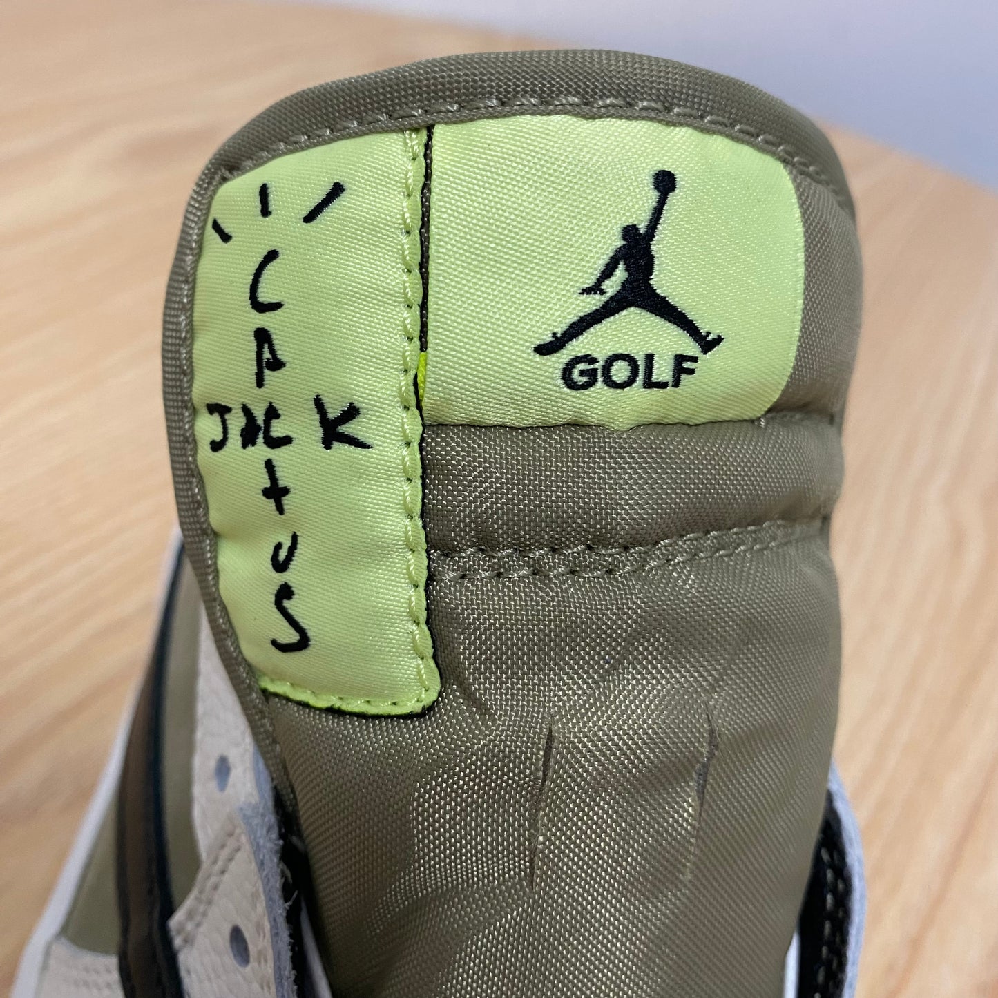 TRAVIS SCOTT X AJ1 LOW GOLF 'NEUTRAL OLIVE'